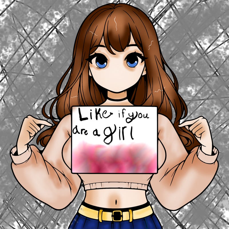 girl holding a blank sign in a long sleeve crop top