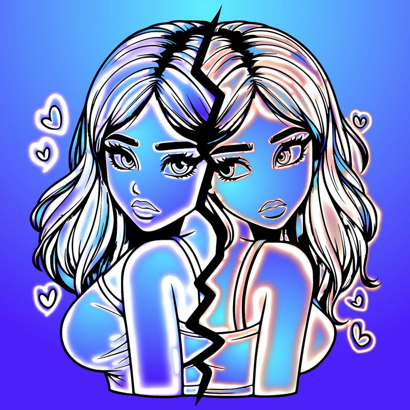 realistic girl split