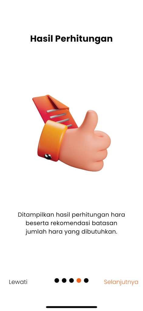 Petani Cerdas - Nutrient calculation results screen in Petani Cerdas app showing a thumbs up illustration