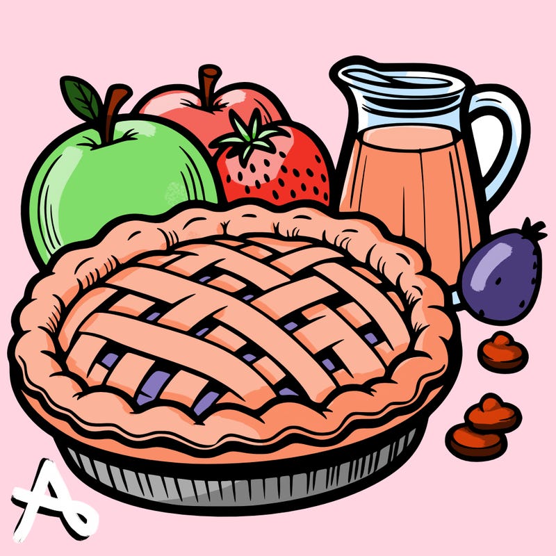 a pie of food