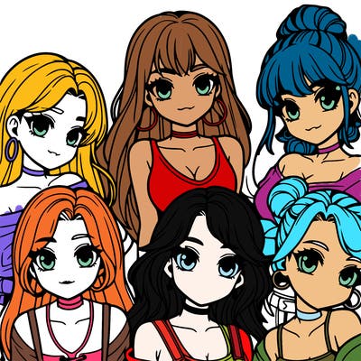 a group of realist girls