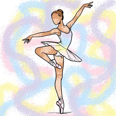 realistic person doing ballet