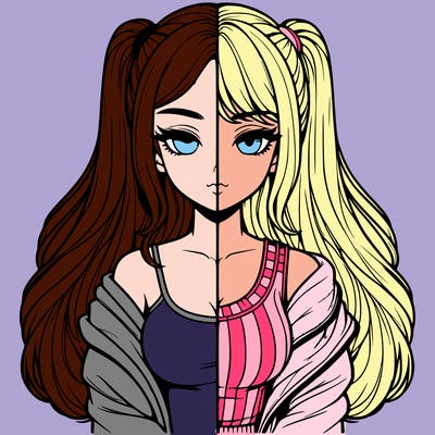 realistic girl split