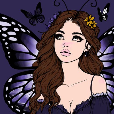 butterfly fairy realistic girl
