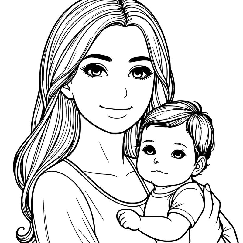 realistic mom and baby