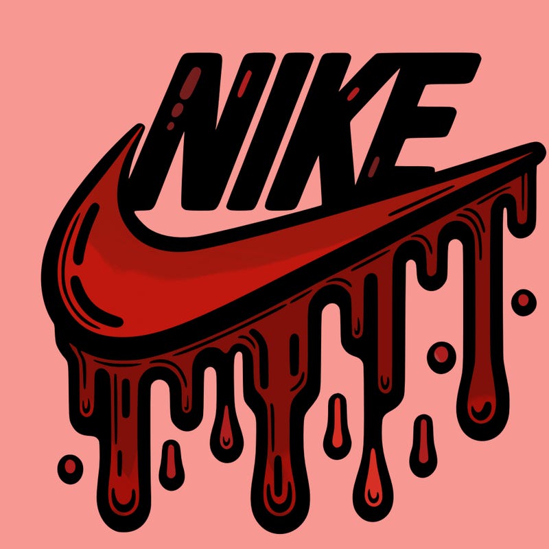 dripping nike logo