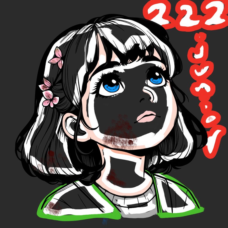 realistic girl looking up