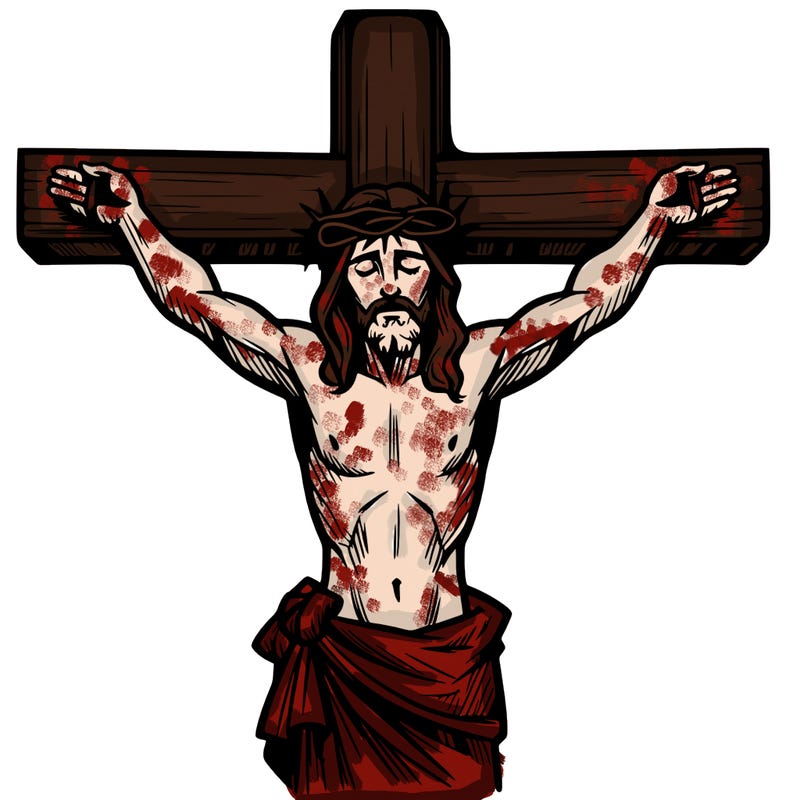 jesus on the cross dieing for our sins