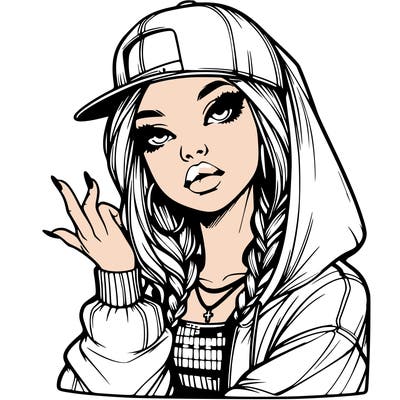 realistic hip hop girl