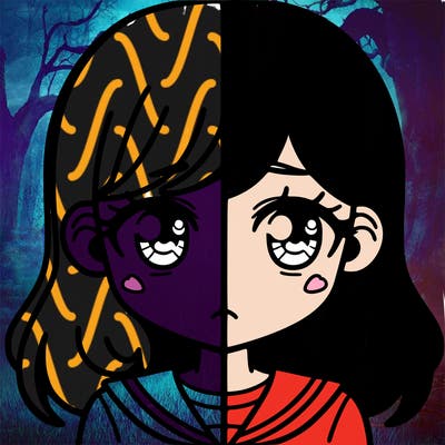 a split of a girl