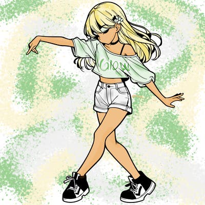 realistic girl danceing