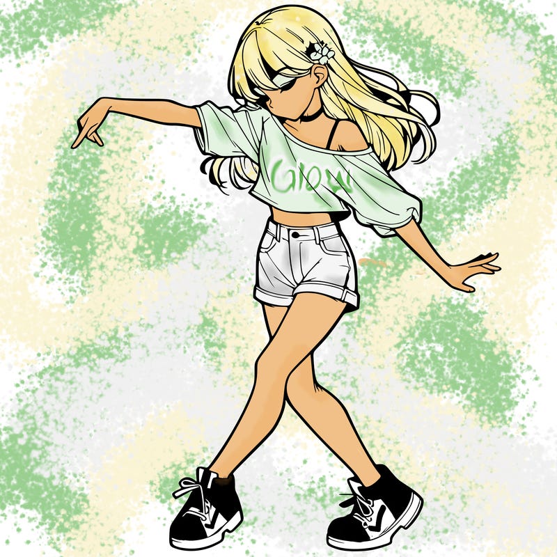 realistic girl danceing