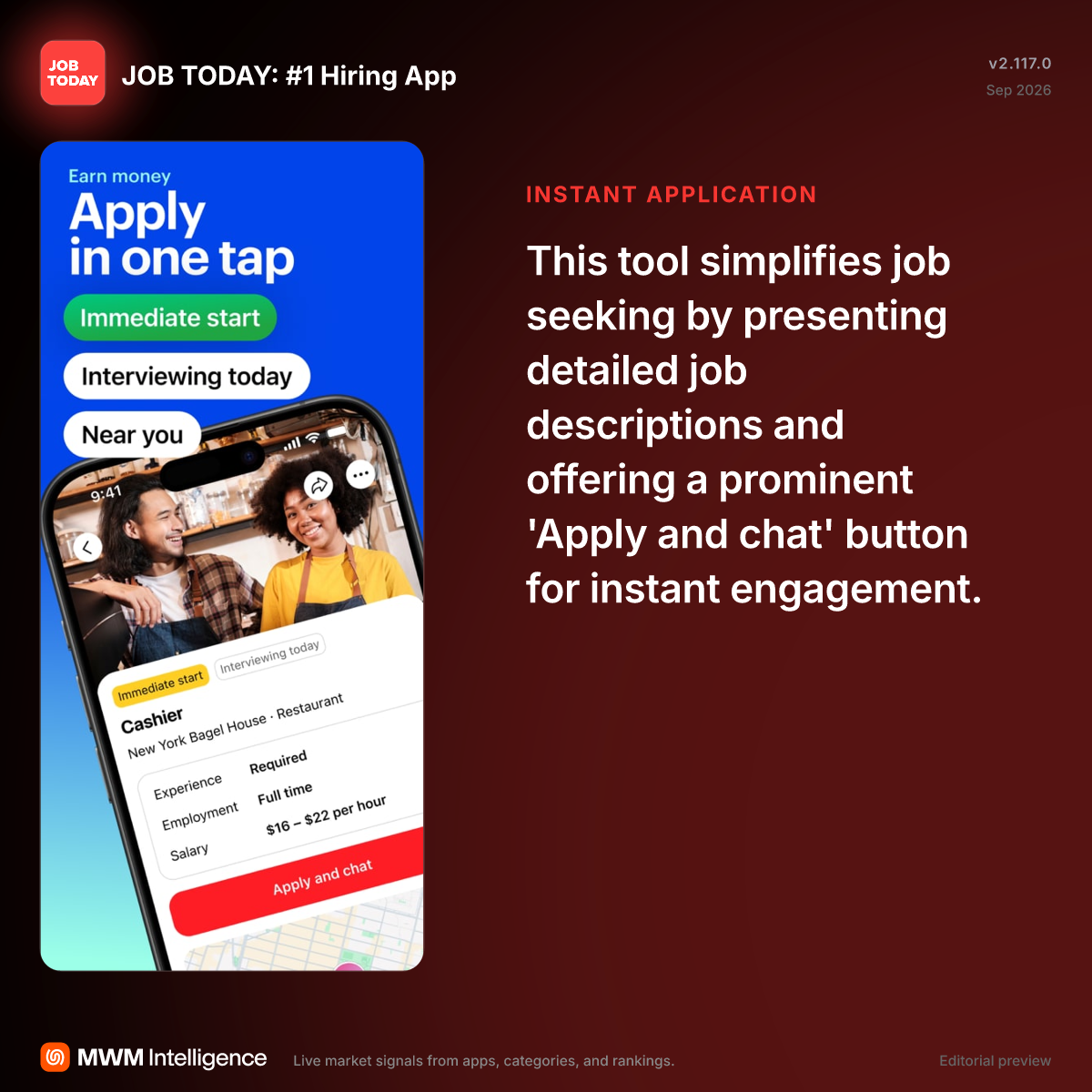JOB TODAY: #1 Hiring App - Business App | MWM