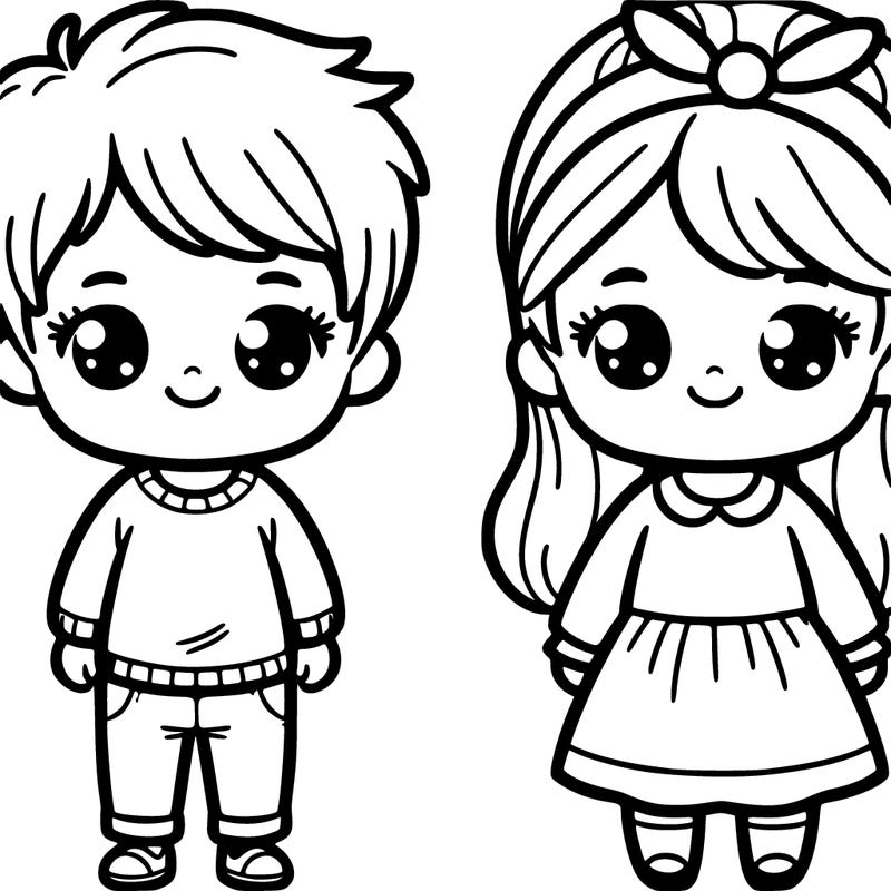 twins boy and girl together