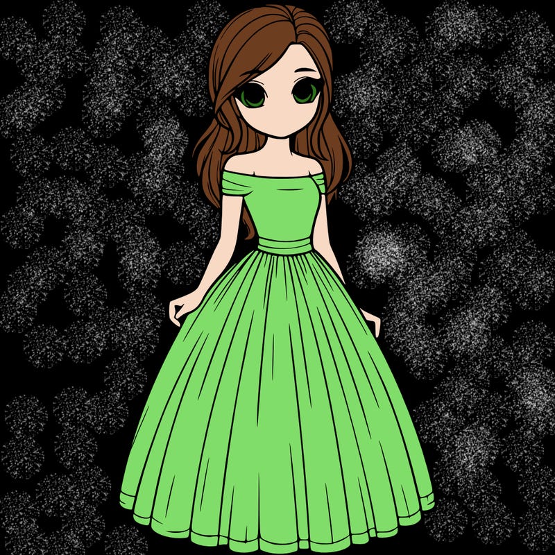 realistic girl in dress