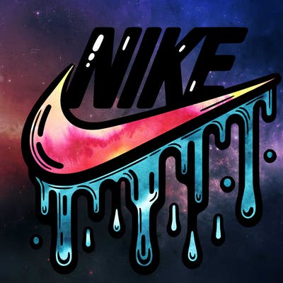dripping nike logo