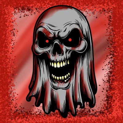 realistic scary ghost face