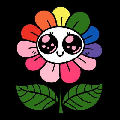 flower with eyes