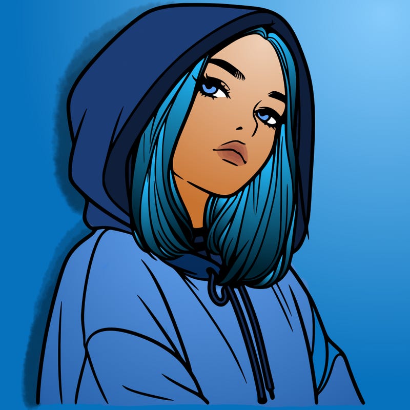 a realistic girl in a hoodie