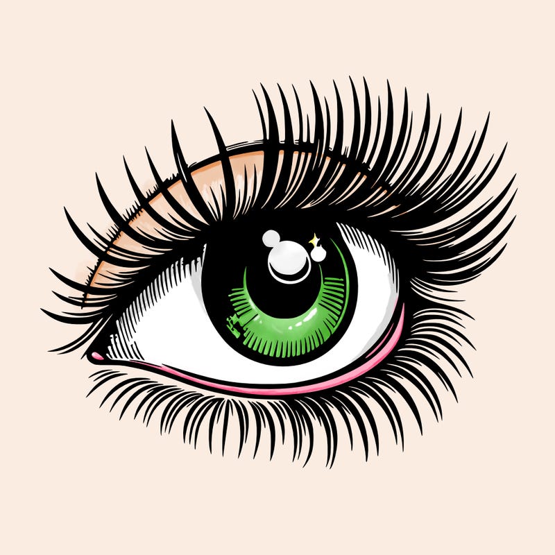 realistic eye long eylashes