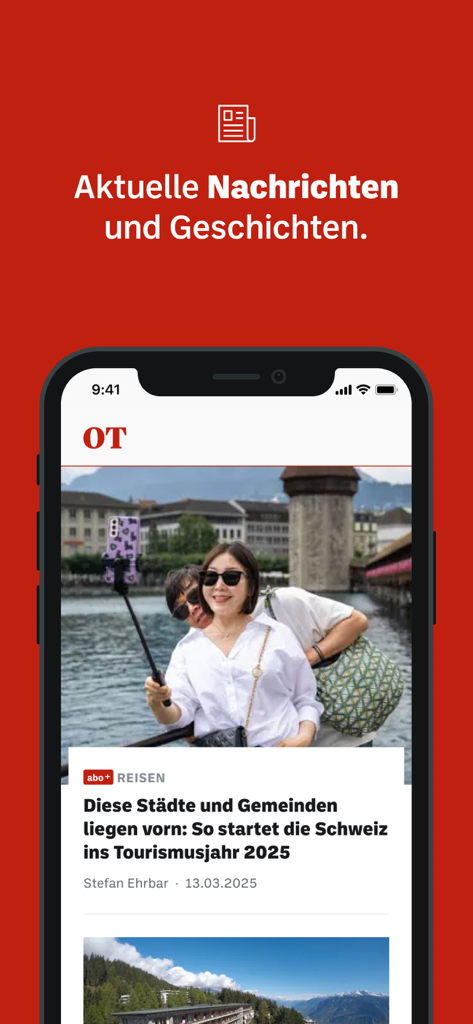 Oltner Tagblatt news app interface displaying a local news article