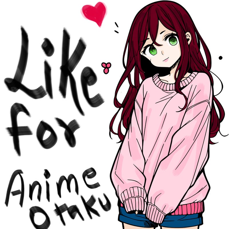 manga teen girl  in a sweater and baggy pants