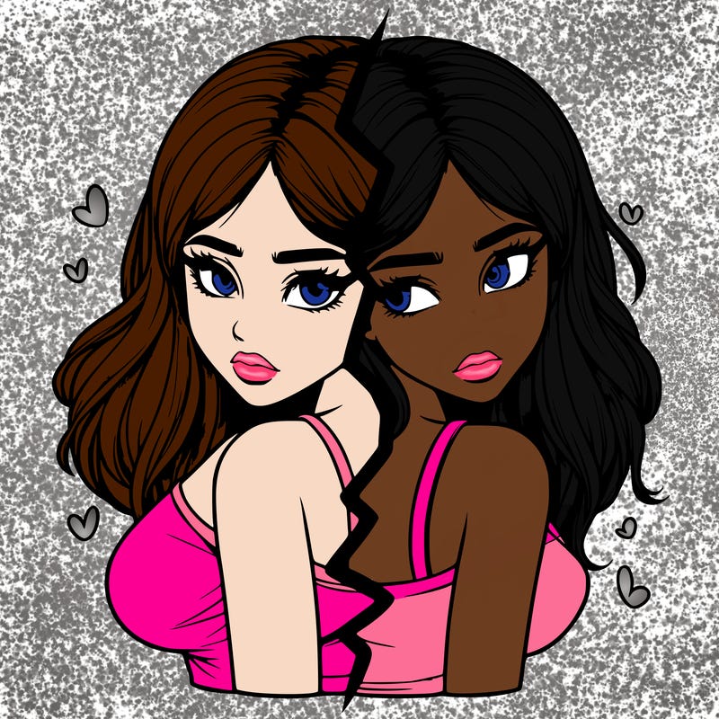 realistic girl split