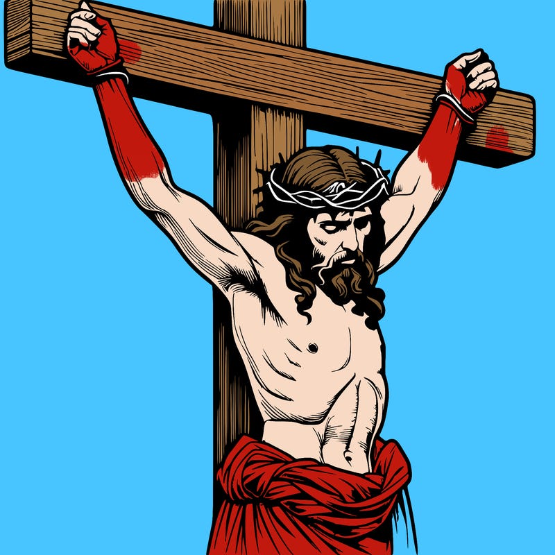 jesus realistic on the cross