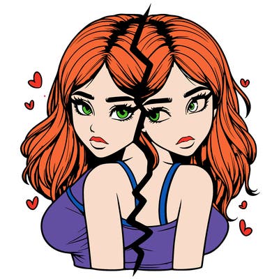 realistic girl split