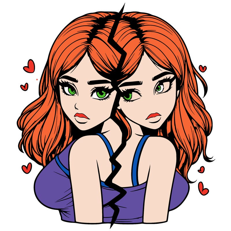 realistic girl split