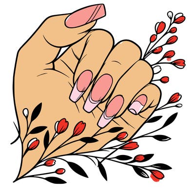 nails with french tip