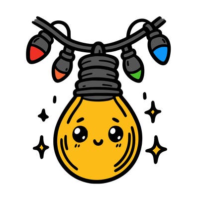 small bulb of a garland