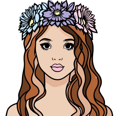 girl with flowers crown