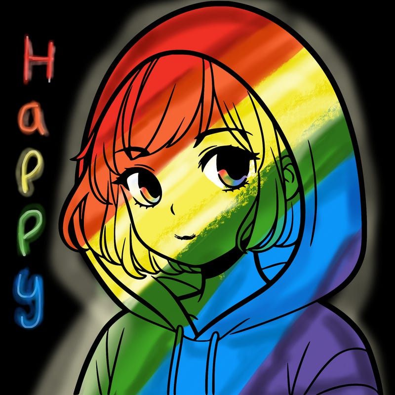 girl with short hair in hoodie