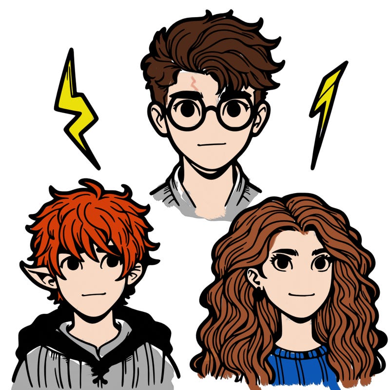 harry potter ron weasley and hermione granger