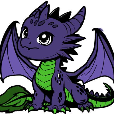 fierce baby night dragon