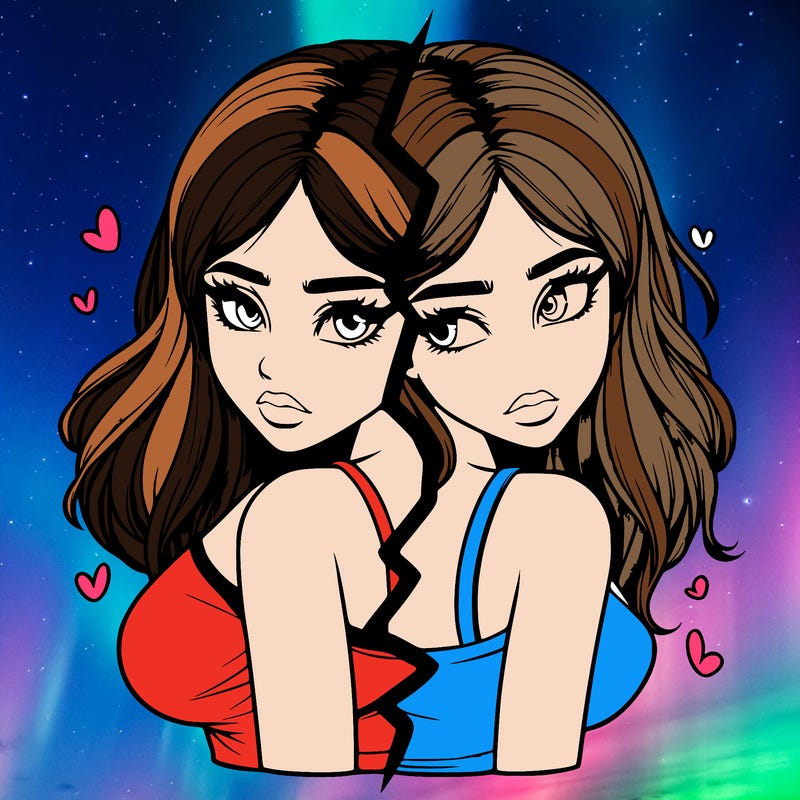 realistic girl split