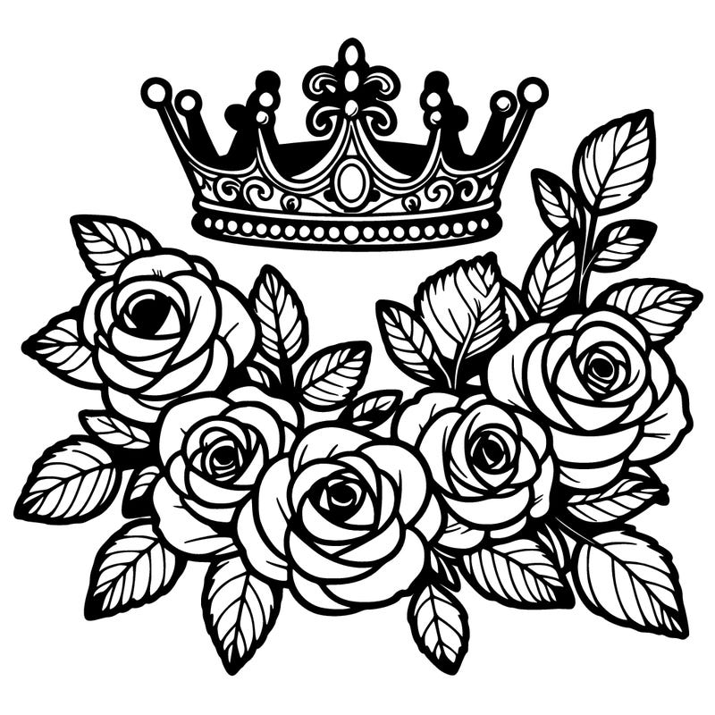 roses and tiara
