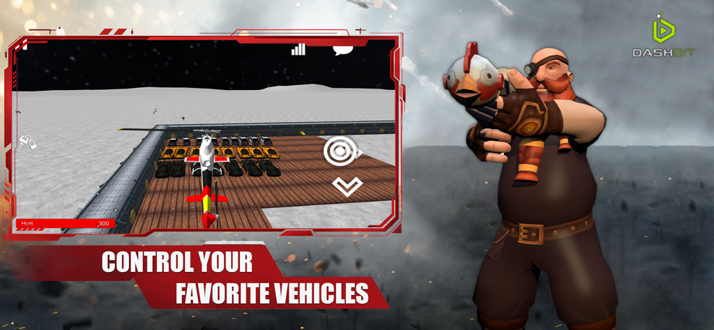 Gameplay from UMod Ultimate Sandbox Online showing various vehicles and a character holding a chicken
