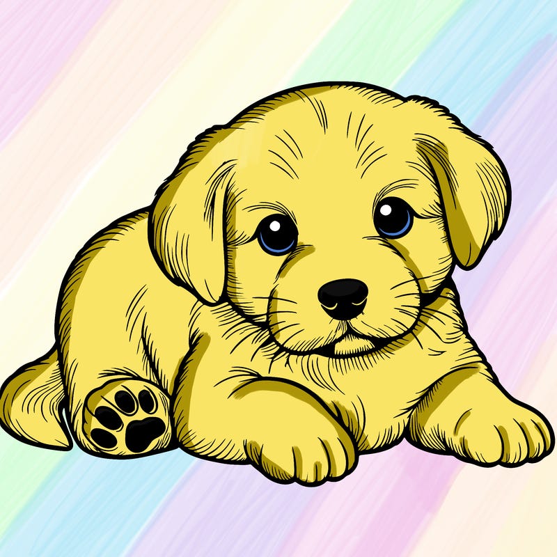 a cute realistic puppy