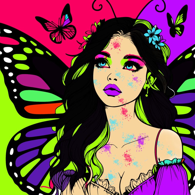 butterfly fairy realistic girl