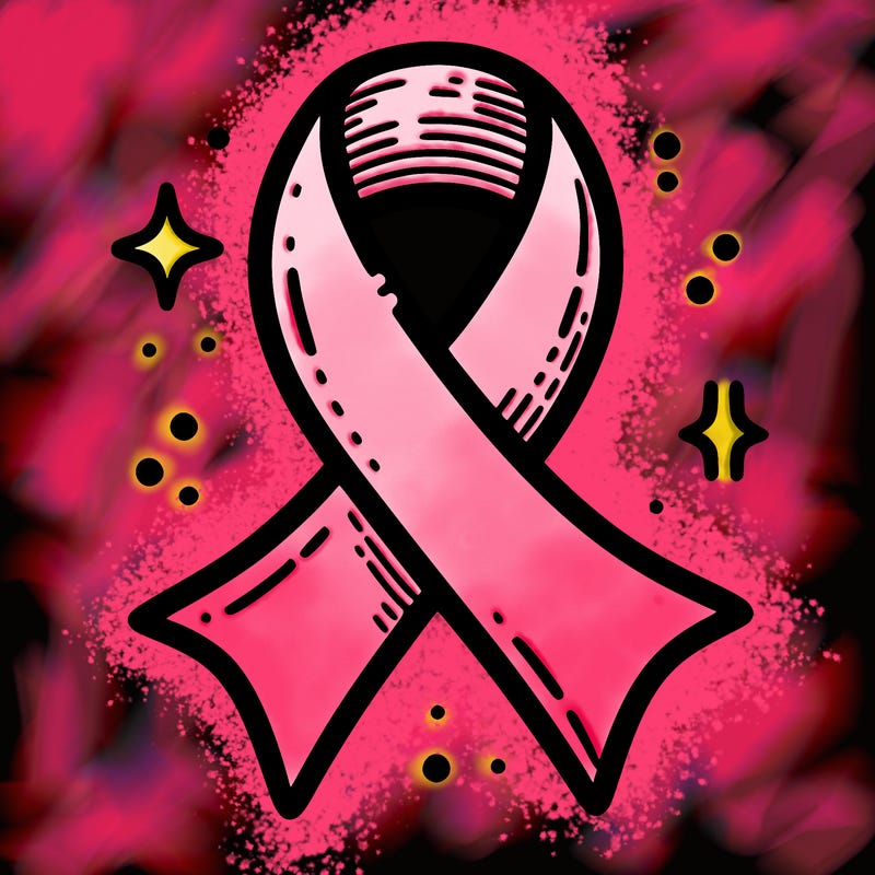 ribbon symbol of national breast cancer awareness month