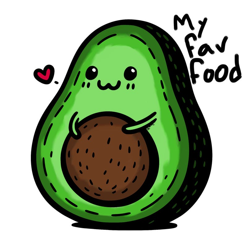 an avocado hugging an avocado