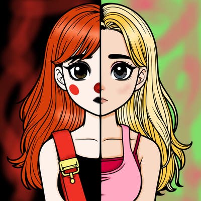realistic girl split
