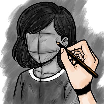 drawing a realistic person