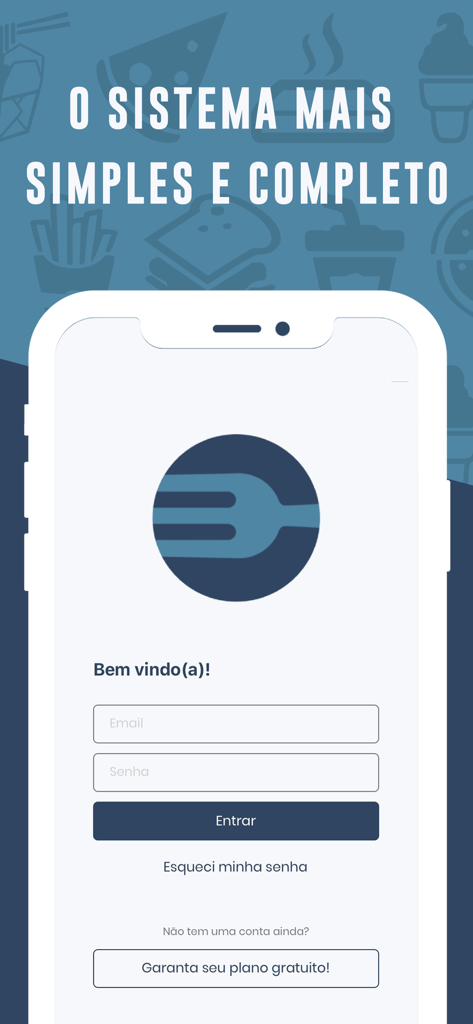 InstaDelivery - Lojista - Login screen of the InstaDelivery Lojista app for food delivery and POS management