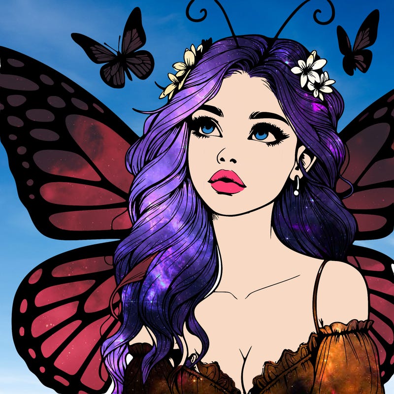 butterfly fairy realistic girl