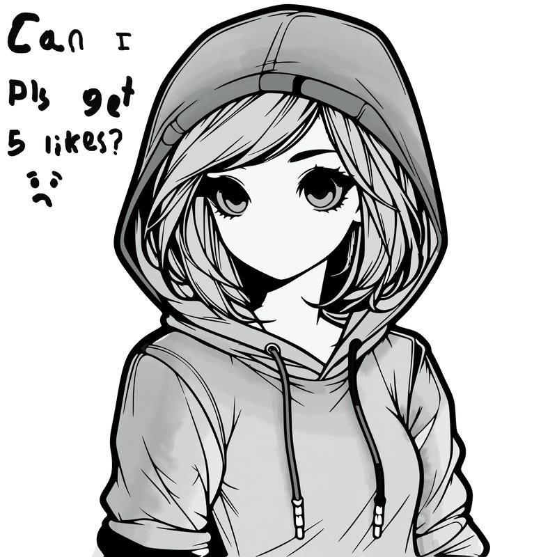 realistic girl with hoodie