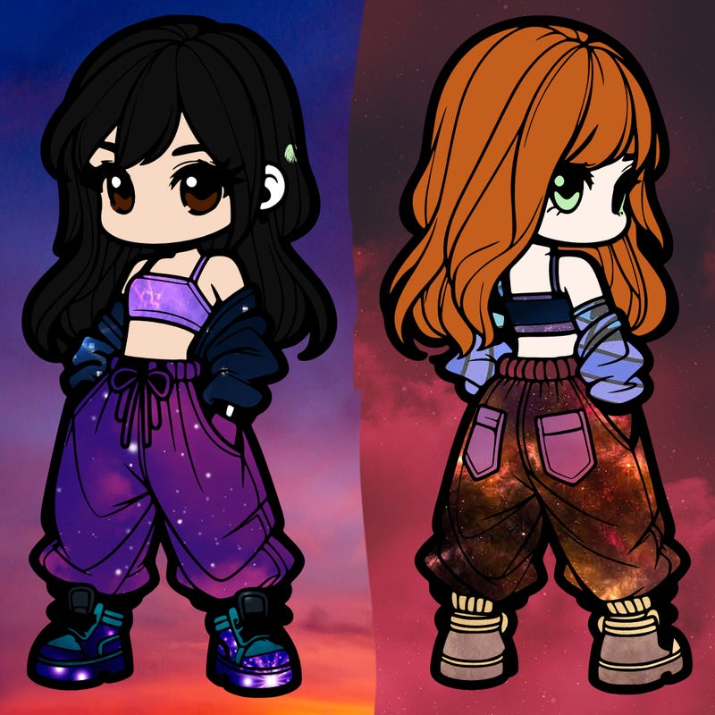 girl in crop top and baggy pants