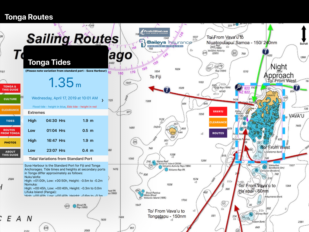 Sail Tonga Cruising Guide - Navigation App | MWM